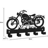 Maison Luré Askılık Motosiklet Temalı Metal Anahtarlık Siyah