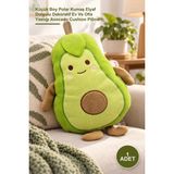 Maison Luré Avokado Yastık Küçük Boy Polar Kumaş Elyaf Dolgulu Dekoratif Yastık - 10 cm - Siyah