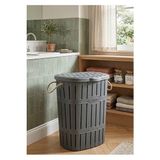 Maison Luré Bambu Görünümlü Plastik Kirli Çamaşır Sepeti - 65 Litre