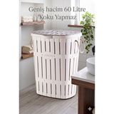 Maison Luré Bambu Halatlı 60 Litre Kirli Çamaşır Sepeti