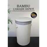 Maison Luré Bambu Katlanabilir Çok Amaçlı Çamaşır Çamaşır Sepeti