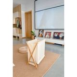 Maison Luré Bambu Katlanabilir Kirli Çamaşır Sepeti - Beyaz