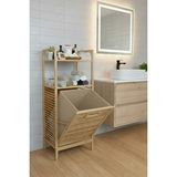 Maison Luré Bambu Kirli Çamaşır Sepeti, Ahşap Görünümlü ve Banyo Düzenleyici