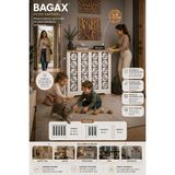 Maison Luré Beyaz Üstü Çam Renk 76 cm Petek Kaplama Dresuar - Siyah