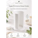 Maison Luré Beyaz Vegan Pla Pamuk Saklama Standı, Çevre Dostu ve Pratik Makyaj & Takı Organizeri