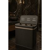 Maison Luré Büyük Boy 3 Bölmeli Bambu Çamaşır Çamaşır Sepeti