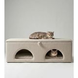 Maison Luré Çok Amaçlı Kedi Evi ve Depolama Bankı Puf & Bench - Seçenek 1 - Siyah