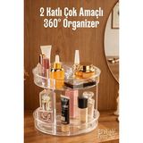 Maison Luré Çok Katlı Şeffaf Döner Raf Organizer Makyaj & Takı Organizeri