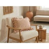 Maison Luré Dalga Desenli & Kenarı Fırfırlı Dekoratif Minder Kılıfı 50X50 Sandalye Minderi - Siyah - Seçenek 1