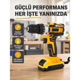 Maison Luré Darbeli Şarjlı Matkap Seti Çift Bataryalı 24 Parça Akülü Vidalama - Seçenek 1