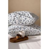 Maison Luré Desenli Pamuklu Ranforce Kumas Fermuarli Yastik Kilifi 2 Adet 50X70 cm Yastık Kılıfı - Siyah