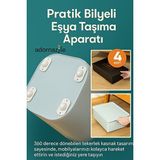 Maison Luré Döner Tekerlekli Eşya Taşıma Aparatı, Koltuk ve Dolaplar Için Pratik Çözüm Çamaşır Sepeti