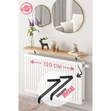 Maison Luré Dresuar Kalorifer Peteği Üstü Raf 120 x 18 cm Oval Kesim