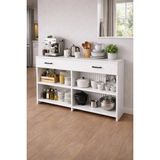 Maison Luré Dresuar Petek Üstü Minimal Kahve Köşesi Dolabı 140 cm