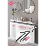 Maison Luré Dresuar Petek Üstü Uçan Raf 100 x 18 cm Beyaz Oval Kesim