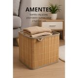 Maison Luré El Yapımı Bambu Katlanabilir Organizer Çamaşır Çamaşır Sepeti