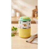 Maison Luré Fixpoint 1060 ml 2 Katlı Paslanmaz Çelik Beslenme Yemek Kabı - Siyah - Seçenek 1