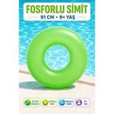 Maison Luré Fosforlu Şişme Simit - Büyük Boy Yüzme Simidi, 9+ Yaş Için Güvenli Kolluk & Simit