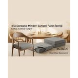Maison Luré Gri Sünger 45X45X4,5 cm Sandalye Minderi Için - Siyah - Seçenek 1