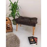 Maison Luré Gürgen Retro Ayak Handmade Kedi Yatağı Makyaj Masası Pufu Puf & Bench - Seçenek 1 - Siyah