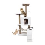 Maison Luré Hamaklı ve Yuvalı Çok Katlı Kedi Oyun ve Tırmalama Evi Kedi Tırmalaması