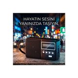 Maison Luré Hediyelik Mini Kablosuz Radyo ve Hoparlör, Taşınabilir ve Kullanışlı Nostaljik Radyo