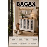Maison Luré Karatay Model,beyaz Üstü Çam Renk,iç Ölçü 76 cm Dış Ölçü 80 cm Petek Kaplam Dresuar - Siyah