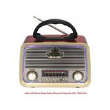Maison Luré Kırmızı Retro Ahşap Radyo - LED Işıklı ve USB Mp3 Çalar Özelliğiyle Nostaljik Radyo