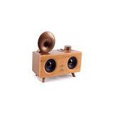 Maison Luré Klasik Ahşap Retro Radyo ve Gramofon - Vintage Müzik Kutusu Sinema Sistemi