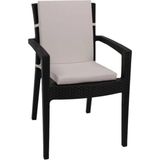 Maison Luré Klasik Yüksek Arkalıklı Sandalye Minderi Krem 40X85 - Siyah - Seçenek 1