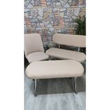 Maison Luré Lakost Kumaş Püf Takımı Kılıfı 2 Sandalye 1 Bench 1 Püf Puf & Bench - Seçenek 1 - Siyah