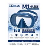 Maison Luré M1 Mavi Dalış Maskesi, Anti Fog ve Konforlu Tasarım