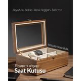 Maison Luré Makyaj & Takı Organizeri 6 Bölmeli Şık Saat Kutusu, Düzenli ve Güvenli Saklama Çözümü