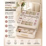 Maison Luré Makyaj & Takı Organizeri Çekmeceli Aynalı Çok Bölmeli Makyaj ve Takı Organizer