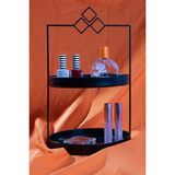 Maison Luré Makyaj & Takı Organizeri Çift Katlı Siyah Metal Organizer Çok Amaçlı Düzenleyici, Şık ve Pratik Kullanım