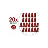 Maison Luré Mini Pleksi Kolye Standı, 20'li Şeffaf ve Kırmızı Takı Askısı Makyaj & Takı Organizeri