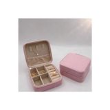 Maison Luré Mini Seyahat Takı Kutusu Pembe Çok Bölmeli Saklama Çözümü Makyaj & Takı Organizeri