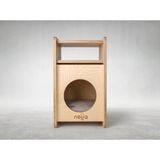 Maison Luré Modern Ahşap Yan Sehpa ve Pet Evi, Şık ve Kullanışlı Tasarım Kedi ve Köpek Yatağı - Seçenek 1 - Siyah