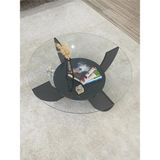 Maison Luré Modern Yuvarlak Raflı Orta Sehpa 90CM - Seçenek 1