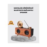 Maison Luré Nostaljik Gramofon ve Bluetooth Hoparlör - Fm, USB ve Sd Kart Desteği ile R Piyano