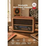 Maison Luré Nostaljik Radyo ve Bluetooth Hoparlör, Uzaktan Kumandalı, USB ve Tf Destekl