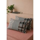 Maison Luré Pamuklu 2’li Yastık Kılıfı 50 x 70 cm Fermuarlı Geometrik Desenli - Siyah