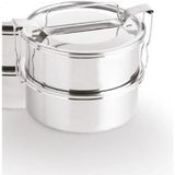 Maison Luré Paslanmaz Çelik 2li Sefer Tası 500ML X2 Isıtılabilir %100 Metal Yemek Kabı - Siyah - Seçenek 1