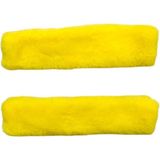 Maison Luré Peluş Emniyet Kemer Pedi Kılıfı 2'li Sarı Yastık Kılıfı - Siyah - 100 x 100 cm