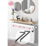 Maison Luré Petek Üstü Uçan Raf 60 x 18 cm Safir Meşe Oval Dresuar - Siyah