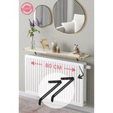 Maison Luré Petek Üstü Uçan Raf Dresuar 80 x 18 cm Beyaz Gold - Siyah