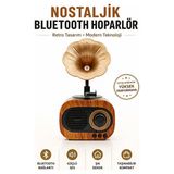 Maison Luré Plak Görünümlü Mini Bluetooth Hoparlör, Nostaljik Tasarım Nostaljik Radyo