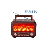 Maison Luré Renkli Alev Işıklı Bluetooth Hoparlör - Güneş Enerjili ve Çok Fonksiyonlu Nostaljik Radyo