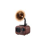 Maison Luré Retro Mini Ahşap Gramofon Bluetooth Hoparlör ile Nostalji Nostaljik Radyo
