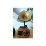 Maison Luré Retro Mini Gramofon Tasarımlı Alarm Saatli Radyo, Şık ve Fonksiyonel